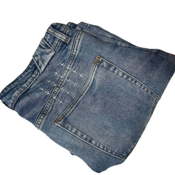 Ksubi Other - Ksubi Jeans Mens 36x32 Blue Chitch Pure Dynamite Slim Button Fly Whiskered Punk